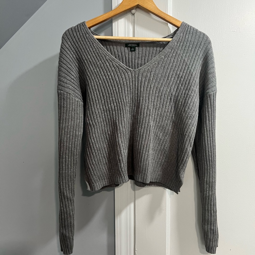 Wild Fable Heather Gray Knit Top